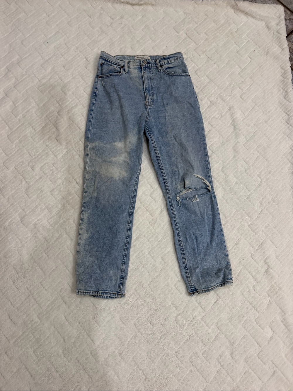 Abercrombie & Fitch Light Blue Straight-Leg Jeans